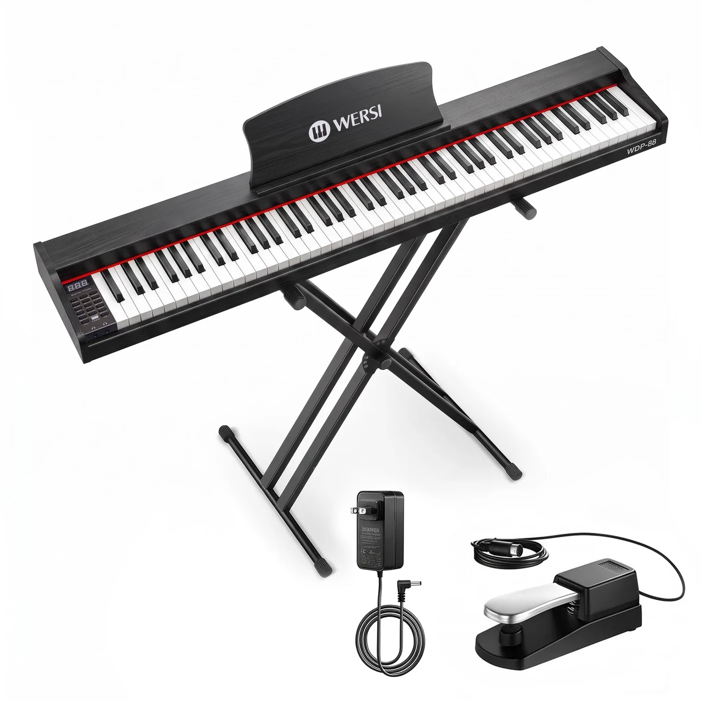 Wersi WDP-88 with stand, adapter and sustain pedal